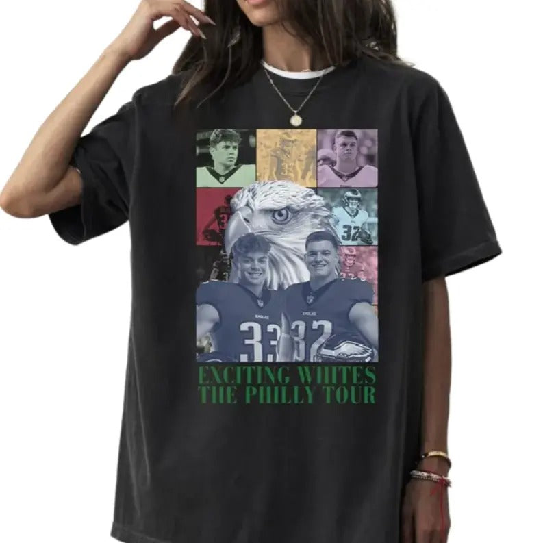Reed Blankenship And Cooper DeJean The Philly Tour Vintage 90s Shirt, Exciting Whites Shirt, Philadelphia Football Unisex Tshirt