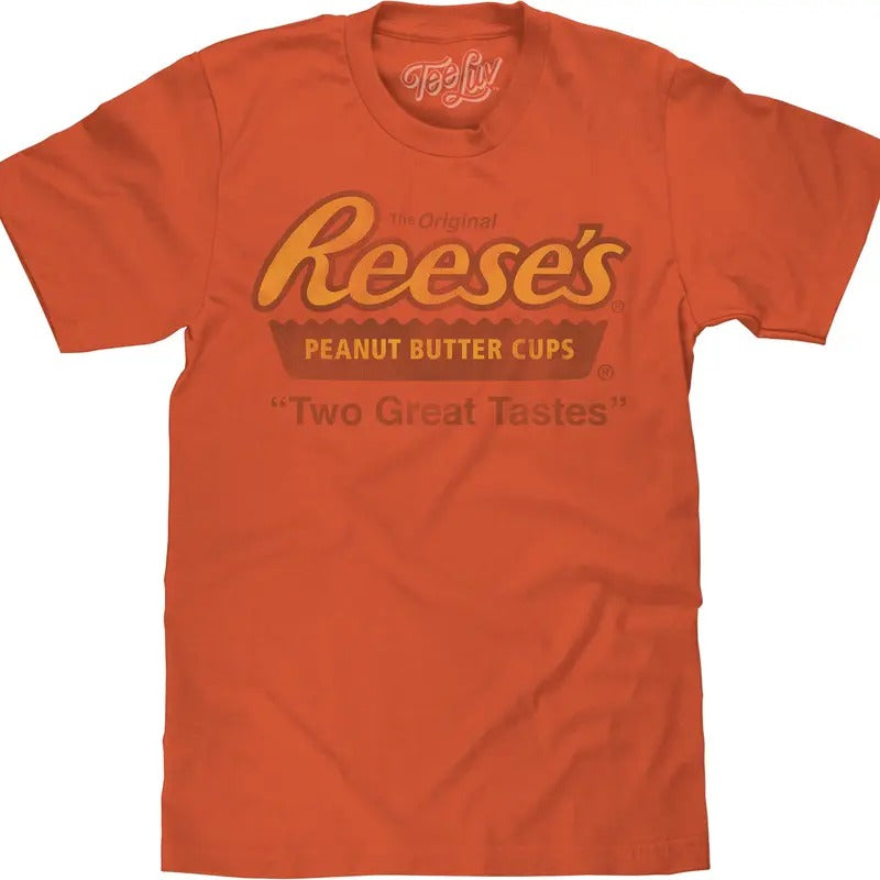 Reese's "Two Great Tastes" Big and Tall T-Shirt - Orange Hoodie, Sweatshirt | InkThreadWorks.com