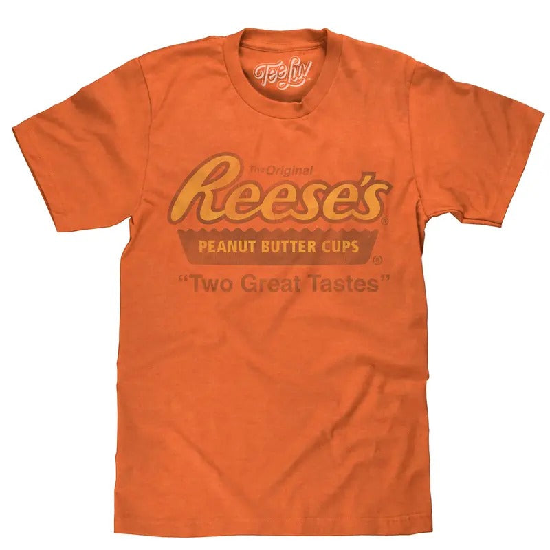 Reese's Peanut Butter Cup Two Great Tastes T-Shirt - Orange Hoodie, Sweatshirt | InkThreadWorks.com