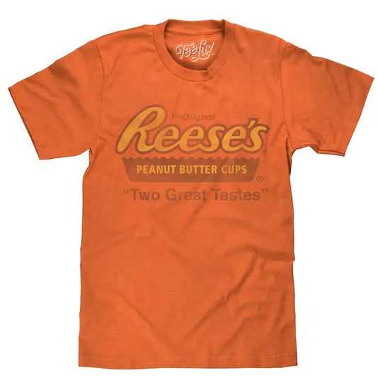Reese's Peanut Butter Cup Two Great Tastes T-Shirt - Orange Hoodie, Sweatshirt | InkThreadWorks.com