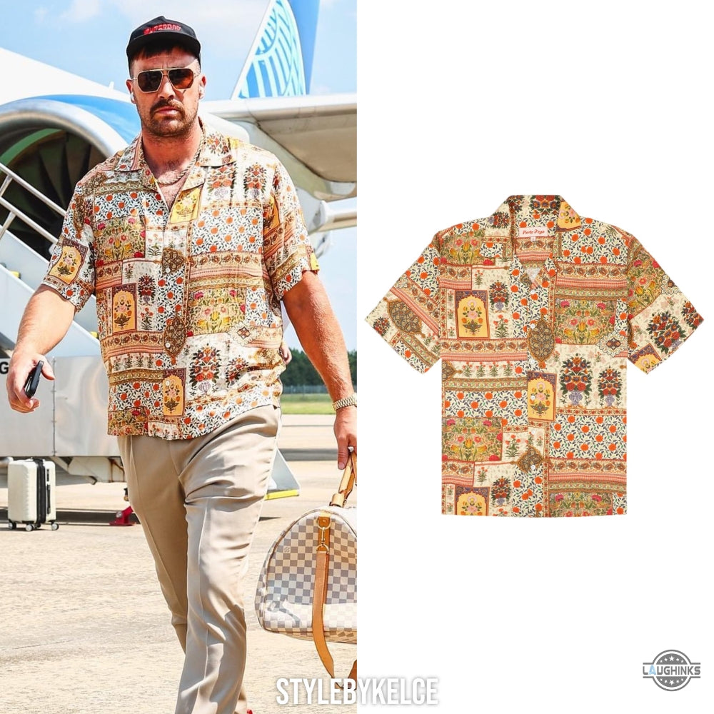 Replica Travis Kelce Perte Dego Patchwork Hawaiian Shirt And Shorts In Florida With The Kansas City Chiefs Football Team NEW