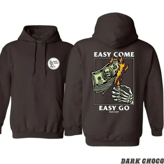 Rest Easy Hoodie - Easy Come Easy Go Skeleton, Ideal for Casual Wear, Gift for Men, Gift for Women, Gift for You Menswear...