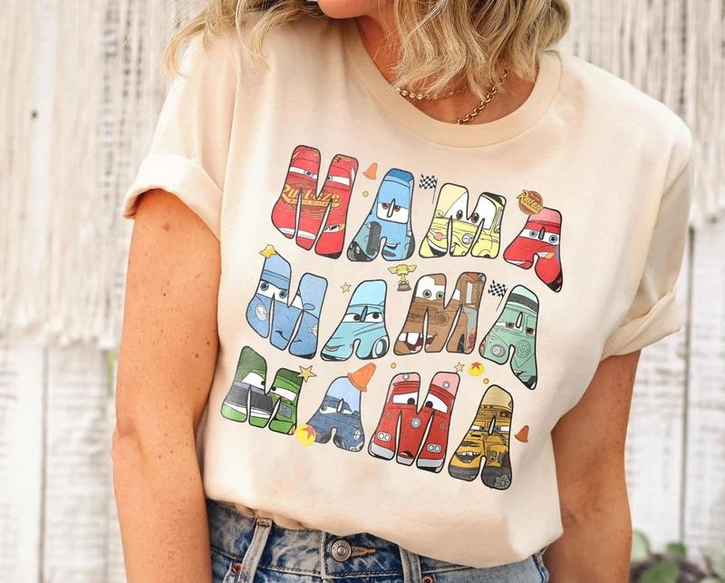 Retro  Cars Movie Mama Shirt | Funny Ightning Mcqueen And Tow Mater T-Shirt  Best Price
