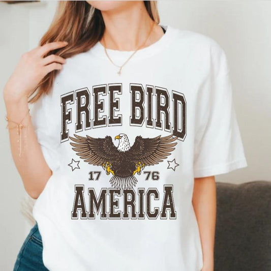 Retro American Eagle Shirt Sweatshirt Hoodie, Free Bird American 1776 Shirt, Rock N Roll Shirt, Vintage Free Bird Tee, Classic Southern Rock Band Shirt, Gift For Her