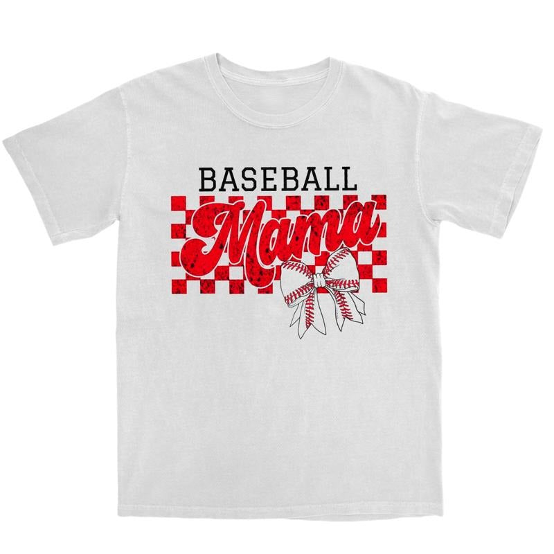 Retro Baseball Mama Graphic Shirt,  Vintage Sports Game Day TShirt, Sports Team Mom Family Tee Womenswear Top