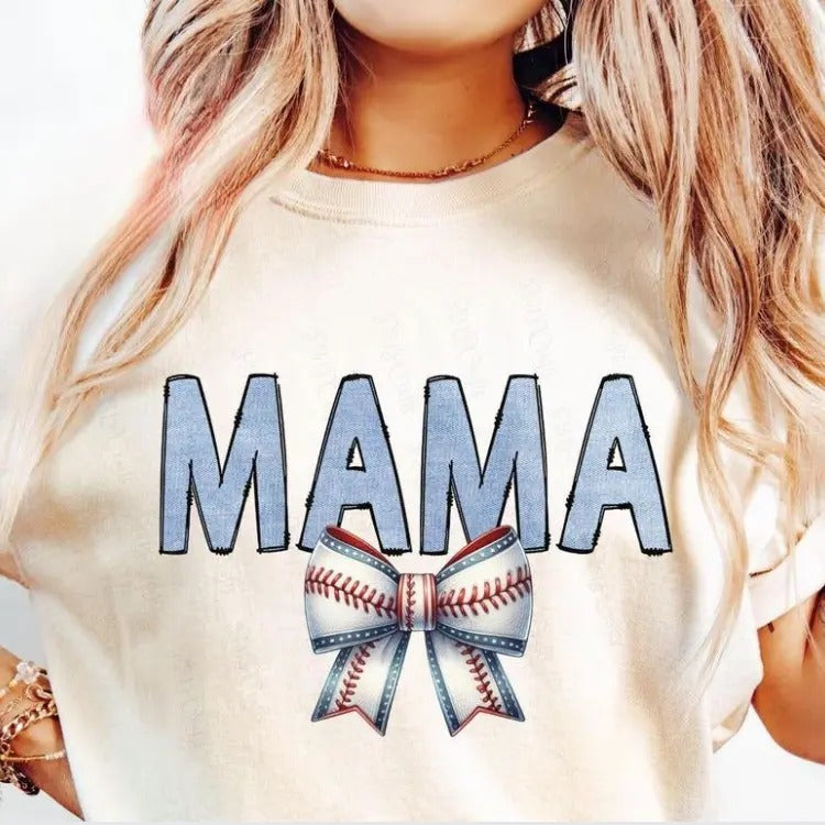 Retro Baseball Mama T-Shirt, Baseball Mama T-Shirt, Baseball Mama Cotton T-Shirt, Perfect Tee, Gifts For Boyfriend and...