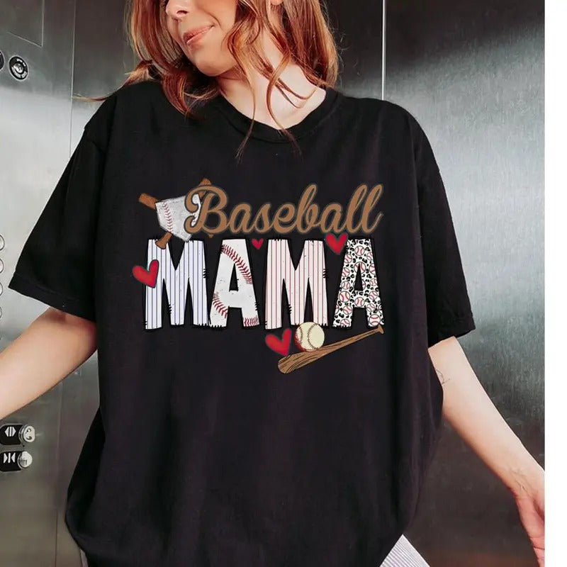 Retro Baseball Mama T-shirt, Mama Baseball T-shirt, Mama , Baseball Shirt, Baseball Mom Hoodie, Sweatshirt