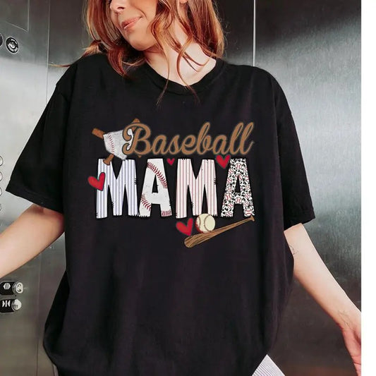 Retro Baseball Mama T-shirt, Mama Baseball T-shirt, Mama , Baseball Shirt, Baseball Mom Hoodie, Sweatshirt