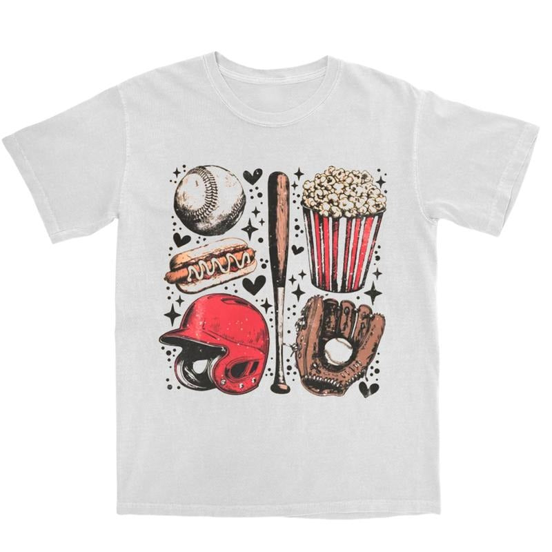 Retro Baseball Season Graphic Shirt,  Vintage Sports Game Day TShirt, Baseball Mama Tee Womenswear Top Streetwear