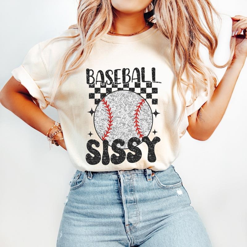 Retro Baseball Sister T-Shirt, Baseball T-Shirt, Sports T-Shirt, Baseball Sissy T-Shirt
