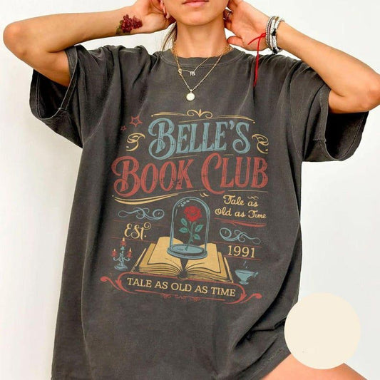 Retro Belle's Book Club shirt, Tale as old as time Beauti and the Beast shirt, Princess Tee, Book lover gift for her...