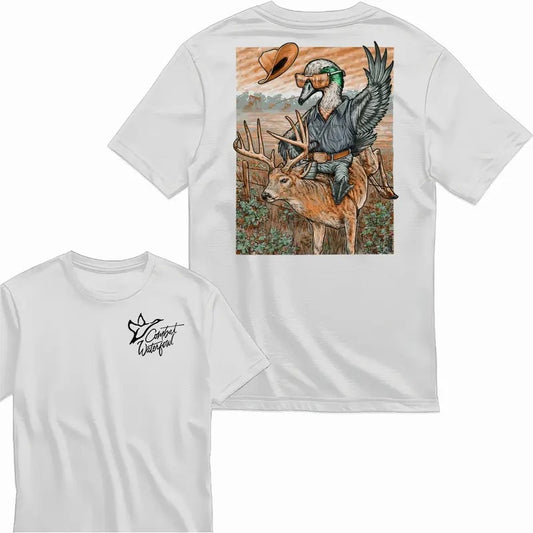 Retro Buckin Cotton Sweatshirt, Dolph Series Duck, 2-Sided Graphic Design Streetwear Mama