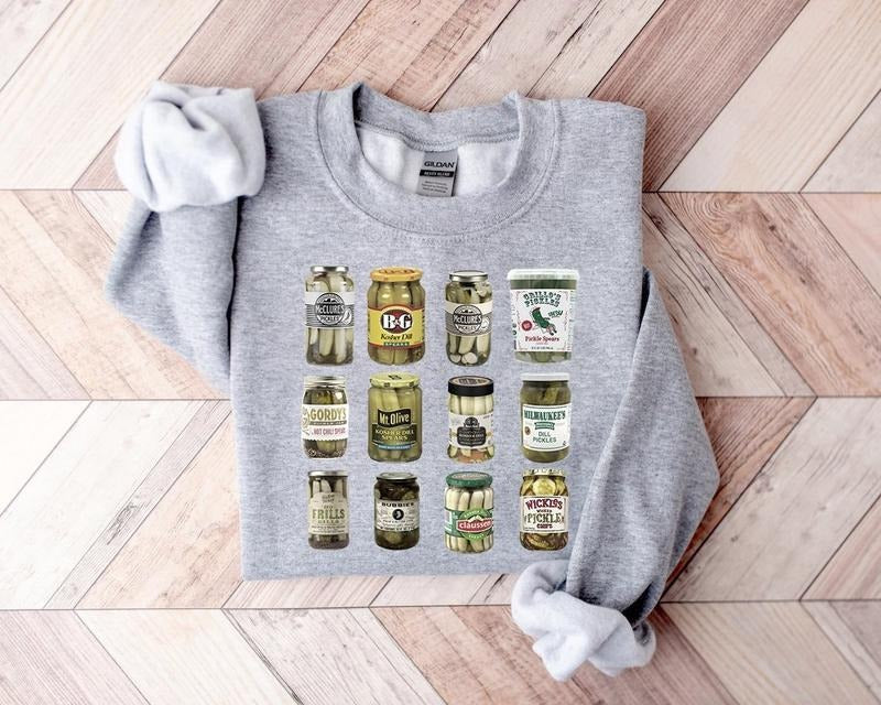 Retro Canned Pickles Sweatshirt, Pickle Lovers Hoodie, Pickle Crewneck Sweatshirt, Canning Shirt, Pickle shirt, Pickle...