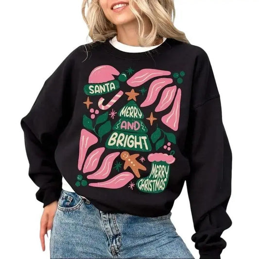 Retro Christmas Vibes Sweatshirt,hoodie, Tis The Season Sweater, Merry Christmas Shirt, Christmas Sweatshirt, In My Merry...