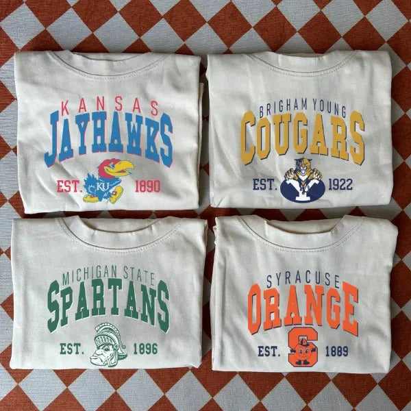 Retro College Spirit Sweatshirt - Vintage 90s University Team Style T-Shirts, Hoodie | InkThreadWorks.com