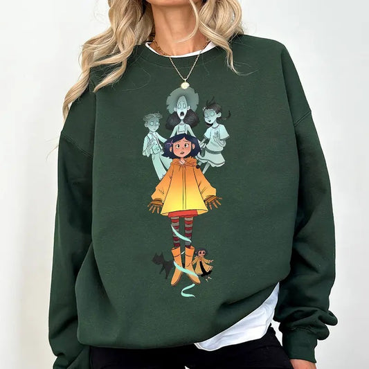 Retro Coraline Shirt, Coraline Movie Hoodie, Funny Shirt 2024, Coraline Movie Vintage Retro Horror T-Shirt, Coraline Sweatshirtstyle{n002}2