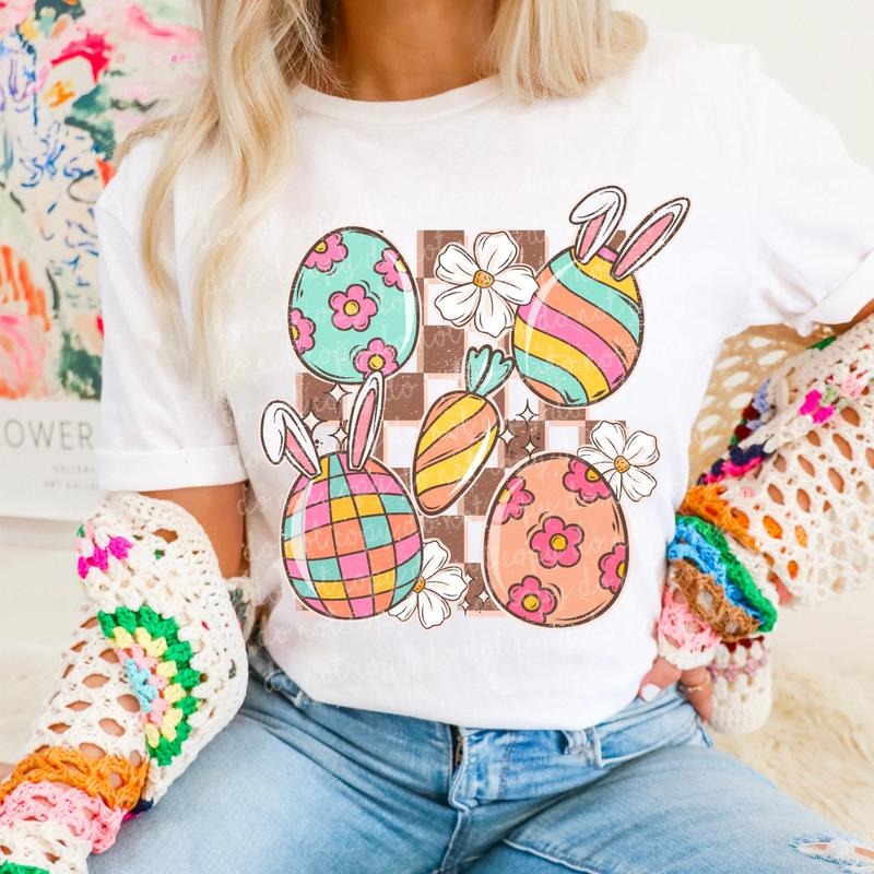Retro Easter DTF Transfers - THIS IS NOT A SHIRT Hoodie, Sweatshirt | InkThreadWorks.com
