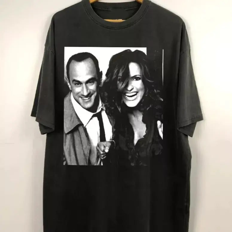 Retro Elliot Stabler And Olivia Benson T-Shirt, Law And Order Shirt, Elliot And Hoodie, Sweatshirt | InkThreadWorks.com