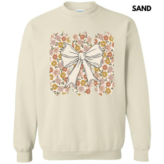 Retro Flower Bow Sweatshirt 'NLB' T-Shirts, Hoodie | InkThreadWorks.com