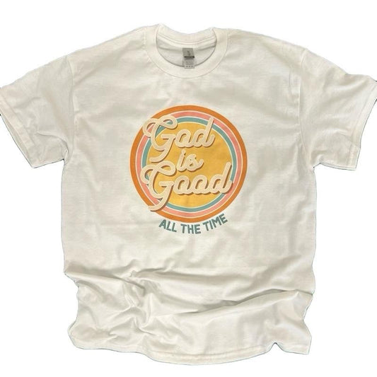Retro God is Good All The Time - Christian Women Shirt Hoodie, Sweatshirt | InkThreadWorks.com