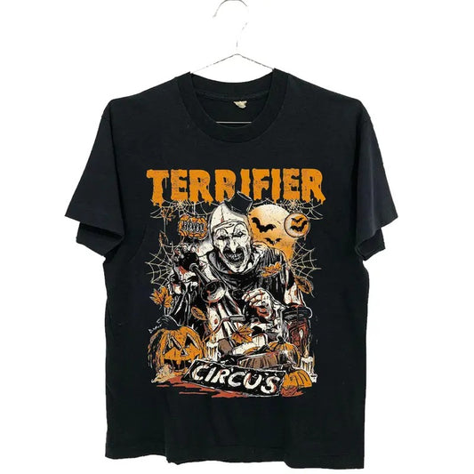 Retro Halloween Horror t-shirt, Vintage Scary Movie shirt, Halloween Terr1fier Fan T-shirt Menswear Soft