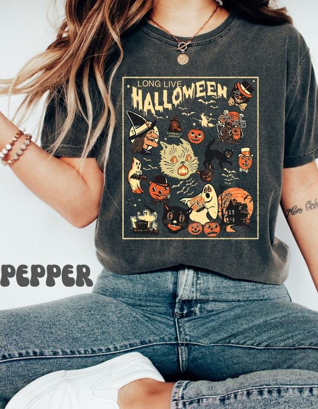 Retro Halloween Shirt, Long Live Halloween, Vintage Halloween Shirt, Retro Halloween, Fall Apparel,Spooky Season Tee...