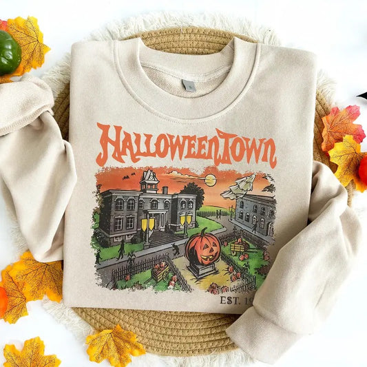 Retro Halloweentown Est 1998 Sweatshirt, Halloweentown University, Retro Halloween Sweatshirt,Halloween Pumpkin Shirt Hoodie