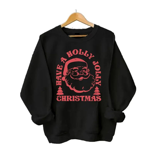 Retro Have A H0lly J0lly Christmas Santa Claus Sweatshirt, Gift for Winter Holiday, for Him & Her Classic Cotton...