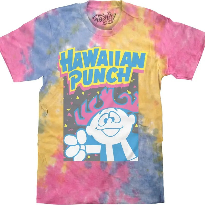 Retro Hawaiian Punch Tie Dye T-Shirt - Sherbert Tie Dye Hoodie, Sweatshirt | InkThreadWorks.com