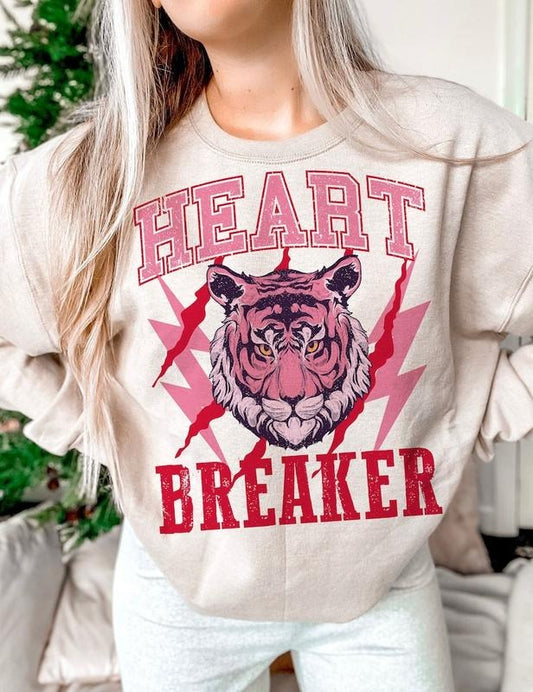 Retro Heartbreaker , Valentines Day Retro Trendy Crewneck Cotton Sweatshirt T-Shirts, Hoodie | InkThreadWorks.com