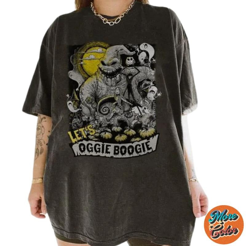 Retro Let's Oogie Boogie Movie Shirts, Cotton Unisex T-Shirt, Crew Neck, Size S- 3XL, Menswear Top, Womenswear Top Underwear Streetwear