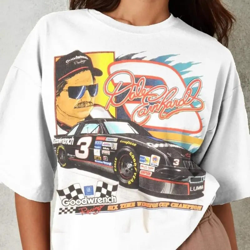 Retro Memories 1989 Nascar Chase Dale Earnhardt T-Shirt Cotton Fit college hoodie Top Womenswear Polyester Spandex Sweatshirt