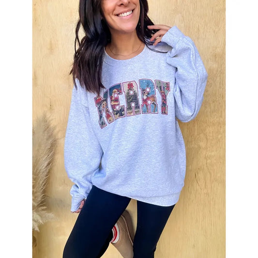 Retro Merry Graphic Top