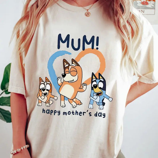 Retro Mom Blueyyy Shirt, Blueyy Mom Life Sweatshirt, Funny Mom T- Shirt, Mother Day BBlueyy Shirtstyle{n002}2 Hoodie