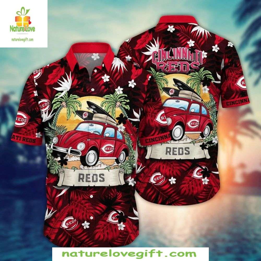 Cincinnati Reds Hawaiian Shirt Retro Roadster Stylish Baseball Fan Apparel