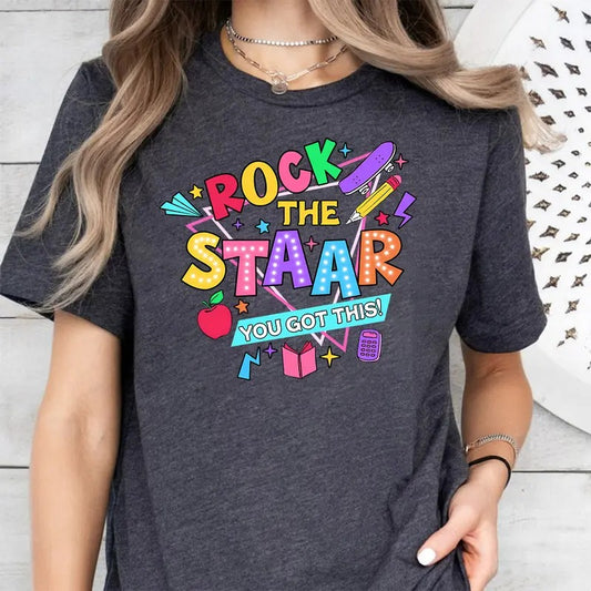 Retro Rock The Staar You Got This Shirt, You Got This Test Day Shirt, Funny Test Day Exam Shirt, Rock The Test Shirt