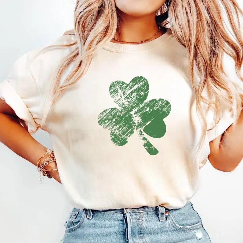 Retro Shamrock Shirt, Womens Shenanigans Sweatshirt, Cute St Patricks Day Shist, Lucky Sweatshirt, Irish Shirt, Four Leaf...