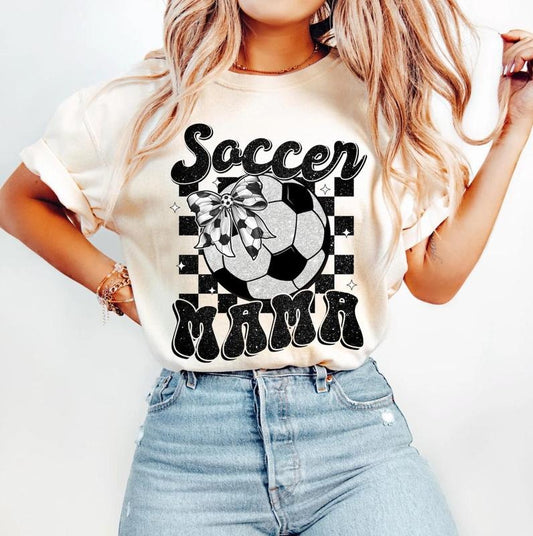 Retro Soccer Bundle T-Shirt, Soccer Mama T-Shirt, Soccer T-Shirt, Soccer Coquette T-Shirt, Game Day Soccer Bow T-Shirt,...
