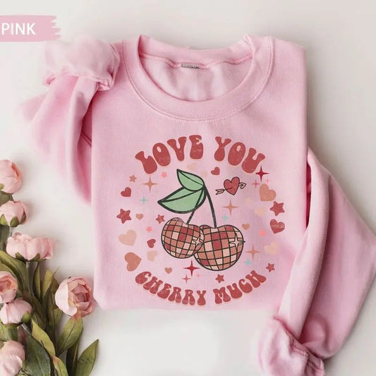 Retro Valentine Groovy Sweatshirt, Valentine Sweatshirt, Valentine Gifts, Gift For Her T-Shirts, Hoodie | InkThreadWorks.com
