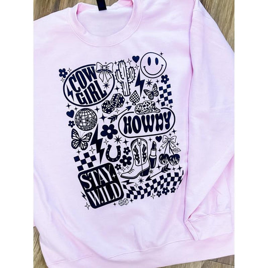 Retro Western Graphic Pullover