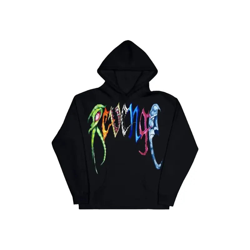 Revenge Trippie Arch Logo Hoodie Black T-Shirts, Sweatshirt | InkThreadWorks.com