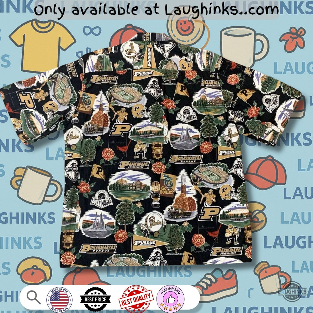 Reyn Spooner Purdue Boilermakers Hawaiian Shirt Replica