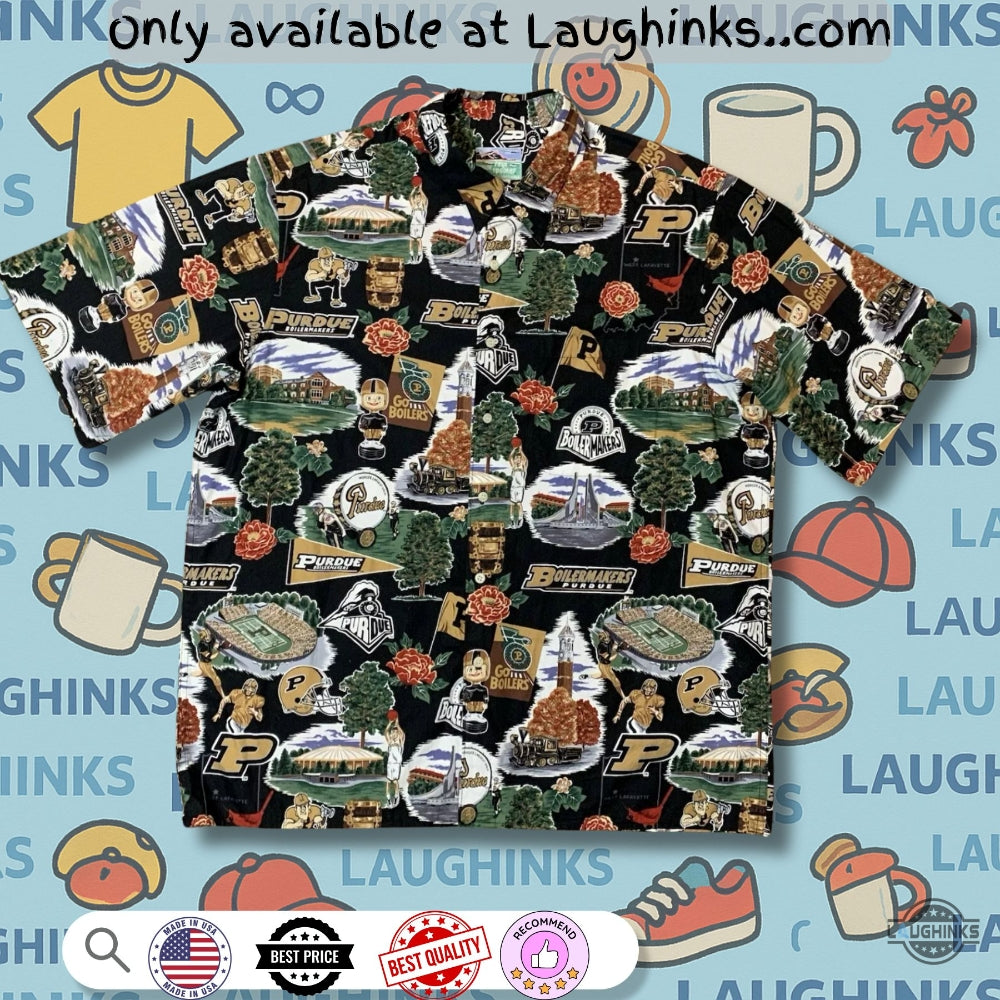 Reyn Spooner Purdue Boilermakers Hawaiian Shirt Replica