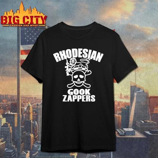 Rhodesian Gook Zappers logo t-shirt