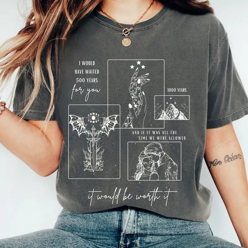 Rhysand Shirt ACOTAR Shirt ACOTAR Shirt Rhysand Quote Feyre SJM Merch Booktok Merch Sarah J Maas Merch Velaris Shirt Bat...