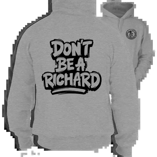Richard -  Heather Gray Hoodie Work Gear - Cotton Poly Premium Blend - Funny, Sarcastic Designs For Blue Collar Workers  Fabric Menswear Polyester Sweatshirt Thick Top Day Layer Underwear Streetwear Clothing Jacket