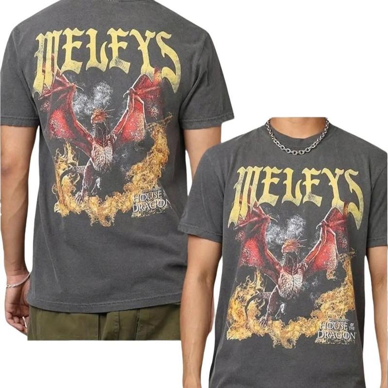 Ripple X Of Thrones 'House Of The Dragon' Meleys T-Shirt - Movie T-shirt, Vintage Graphic, Shirt Gift For Fans Menswear Top