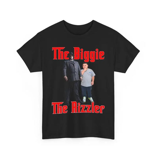 Rizzler And Biggie Tee, New York Rapper, Unisex T-Shirt, Meme Joke Gift, The Godfather Font, Funny Shirt