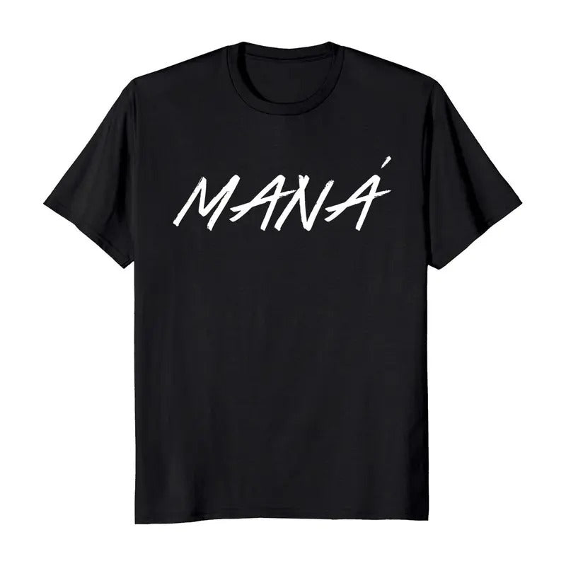 Rock En Español Mana Brushed Text Men's T-Shirt Casual Classic