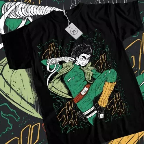Rock Lee T-Shirt Manga Strip Naruto Kakashi Anime Manga Unisex Tshirt All Size